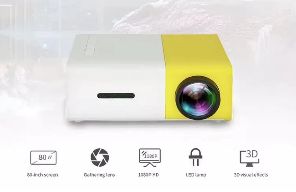 Mini vidéoprojecteur portable LED 1080p